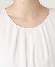 OLBID46089 eur3(エウルキューブ) 【WEB先行販売】【大きいサイズ/11号サイズあり】2WAYタックブラウス ホワイト