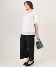 OLBID46089 eur3(エウルキューブ) 【WEB先行販売】【大きいサイズ/11号サイズあり】2WAYタックブラウス ホワイト