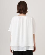 OLBID46089 eur3(エウルキューブ) 【WEB先行販売】【大きいサイズ/11号サイズあり】2WAYタックブラウス ホワイト