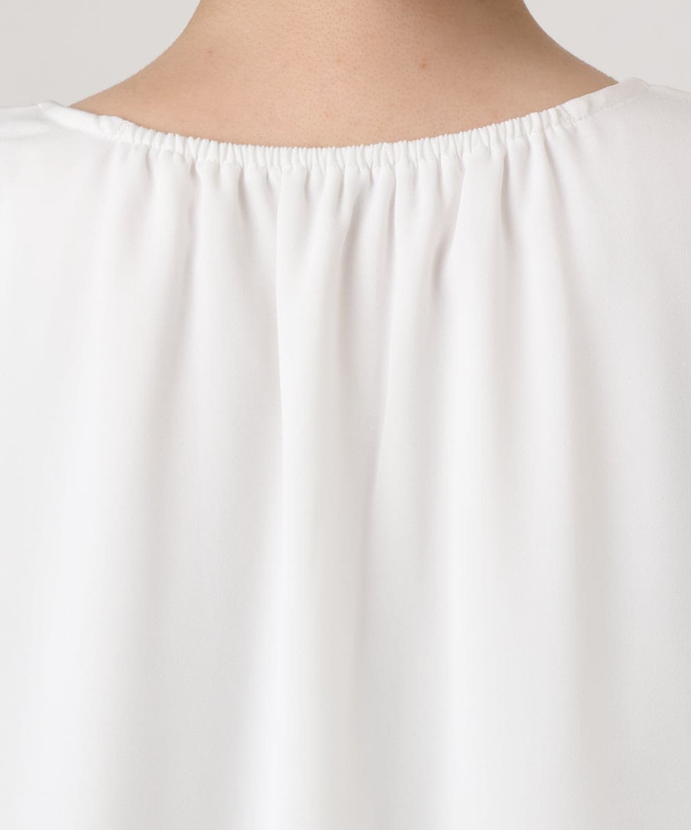 OLBID46089 eur3(エウルキューブ) 【WEB先行販売】【大きいサイズ/11号サイズあり】2WAYタックブラウス ホワイト
