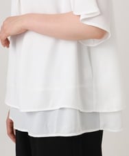 OLBID46089 eur3(エウルキューブ) 【WEB先行販売】【大きいサイズ/11号サイズあり】2WAYタックブラウス ホワイト
