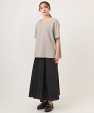 OLBID49099 eur3(エウルキューブ) 【大きいサイズ】麻調ツイードトップス ベージュ