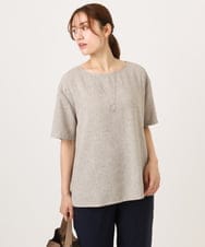 OLBID49099 eur3(エウルキューブ) 【大きいサイズ】麻調ツイードトップス ベージュ