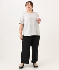 OLBID49099 eur3(エウルキューブ) 【大きいサイズ】麻調ツイードトップス ホワイト