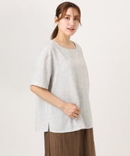 OLBID49099 eur3(エウルキューブ) 【大きいサイズ】麻調ツイードトップス ホワイト