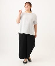 OLBID49099 eur3(エウルキューブ) 【WEB先行販売】【大きいサイズ】麻調ツイードトップス ホワイト