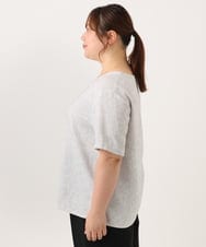 OLBID49099 eur3(エウルキューブ) 【大きいサイズ】麻調ツイードトップス ホワイト