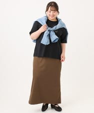 OLBID50139 eur3(エウルキューブ) 【大きいサイズ】シア―デニムシャツ ライトブルー