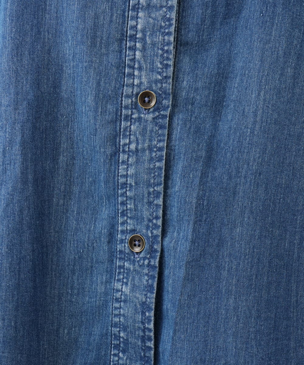 OLBID50139 eur3(エウルキューブ) 【大きいサイズ】シア―デニムシャツ ネイビー