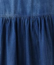 OLBID51149 eur3(エウルキューブ) 【大きいサイズ】ノーカラーシア―デニムシャツ ネイビー