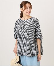 OLBID52089 eur3(エウルキューブ) 【大きいサイズ】5分袖タックブラウス ホワイト