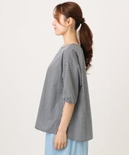 OLBID52089 eur3(エウルキューブ) 【大きいサイズ】5分袖タックブラウス ホワイト