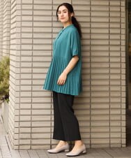 OLBIP36090 eur3(エウルキューブ) 【大きいサイズ】プリーツチュニック グリーン(35)
