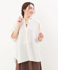 OLBIS43070 eur3(エウルキューブ) 【大きいサイズ/UVカット/a.v.v×eur3】接触冷感シアーブラウス ベージュ(82)