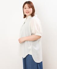 OLBIS43070 eur3(エウルキューブ) 【大きいサイズ/UVカット/a.v.v×eur3】接触冷感シアーブラウス ベージュ(82)