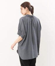 OLBIS43070 eur3(エウルキューブ) 【大きいサイズ/UVカット/a.v.v×eur3】接触冷感シアーブラウス ダークグレー(93)