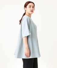 OLBIV40099 eur3(エウルキューブ) 【大きいサイズ】ペプラムブラウス ライトブルー(50)