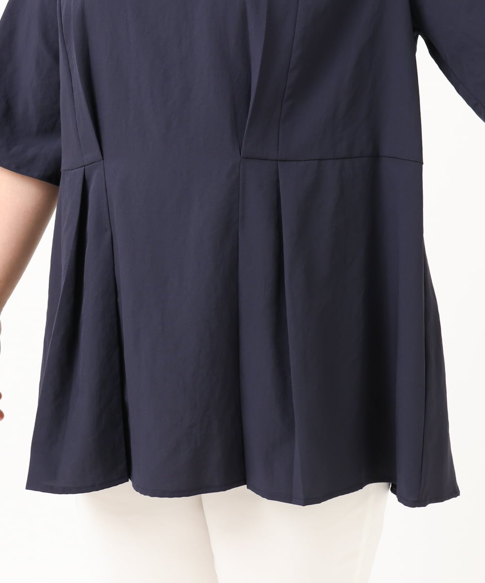 OLBIV40099 eur3(エウルキューブ) 【大きいサイズ】ペプラムブラウス ネイビー(57)