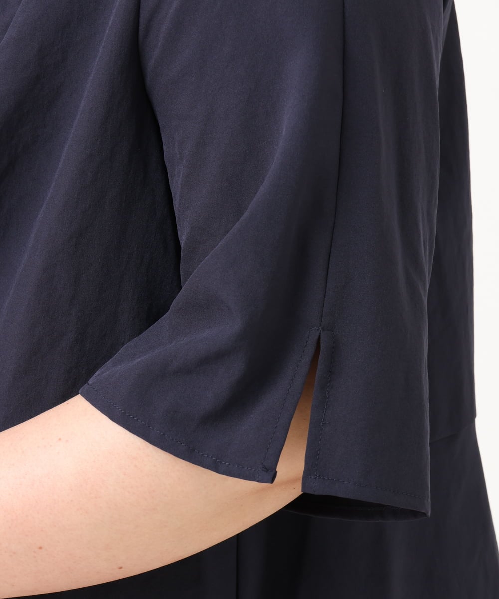 OLBIV40099 eur3(エウルキューブ) 【大きいサイズ】ペプラムブラウス ネイビー(57)