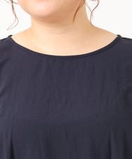 OLBIV40099 eur3(エウルキューブ) 【大きいサイズ】ペプラムブラウス ネイビー(57)