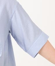 OLBIV43099 eur3(エウルキューブ) 【大きいサイズ】シアーハーフスリーブシャツ ライトブルー(50)