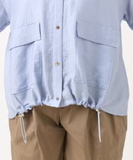 OLBIV43099 eur3(エウルキューブ) 【大きいサイズ】シアーハーフスリーブシャツ ライトブルー(50)