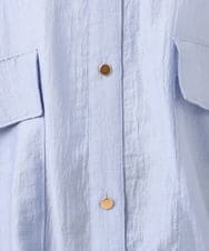 OLBIV43099 eur3(エウルキューブ) 【大きいサイズ】シアーハーフスリーブシャツ ライトブルー(50)