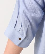 OLBIV43099 eur3(エウルキューブ) 【大きいサイズ】シアーハーフスリーブシャツ ライトブルー(50)