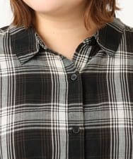 OLBJA01089 eur3(エウルキューブ) 【大きいサイズ】コットンシアーシャツ アイボリー(80)