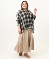 OLBJA01089 eur3(エウルキューブ) 【大きいサイズ】コットンシアーシャツ アイボリー(80)