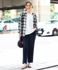OLBJA01089 eur3(エウルキューブ) 【大きいサイズ】コットンシアーシャツ ブラック(94)