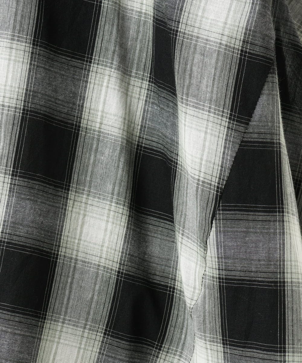 OLBJA01089 eur3(エウルキューブ) 【大きいサイズ】コットンシアーシャツ ブラック(94)