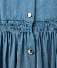 OLBJA03099 eur3(エウルキューブ) 【大きいサイズ】シャーリングチュニック ブルー(55)