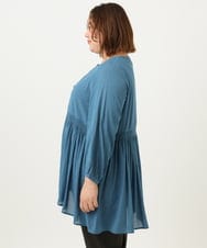 OLBJA03099 eur3(エウルキューブ) 【大きいサイズ】シャーリングチュニック ブルー(55)