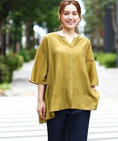 OLBJA17099  【大きいサイズ/LAVEANGE×eur3】バックフレアチュニック