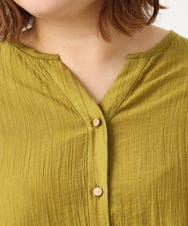 OLBJA17099 eur3(エウルキューブ) 【大きいサイズ/LAVEANGE×eur3】バックフレアチュニック マスタード(26)