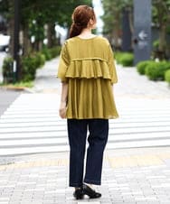OLBJA17099 eur3(エウルキューブ) 【大きいサイズ/LAVEANGE×eur3】バックフレアチュニック マスタード(26)
