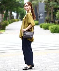 OLBJA17099 eur3(エウルキューブ) 【大きいサイズ/LAVEANGE×eur3】バックフレアチュニック マスタード(26)