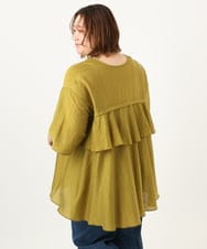 OLBJA17099 eur3(エウルキューブ) 【大きいサイズ/LAVEANGE×eur3】バックフレアチュニック マスタード(26)