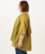 OLBJA17099 eur3(エウルキューブ) 【大きいサイズ/LAVEANGE×eur3】バックフレアチュニック マスタード(26)