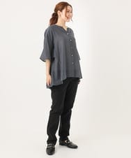 OLBJA17099 eur3(エウルキューブ) 【大きいサイズ/LAVEANGE×eur3】バックフレアチュニック ダークグレー(93)