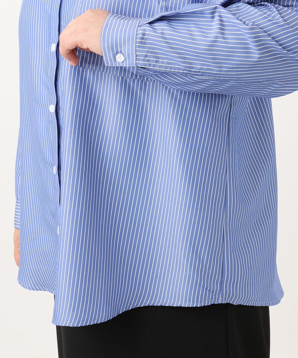 OLBJD01099 eur3(エウルキューブ) 【大きいサイズ】ドロップショルダーシャツ ブルー