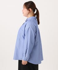 OLBJD01099 eur3(エウルキューブ) 【大きいサイズ】ドロップショルダーシャツ ブルー
