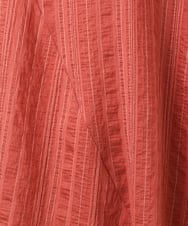 OLBJD02099 eur3(エウルキューブ) 【WEB先行販売】【大きいサイズ/接触冷感】ドビーストライプイレヘムブラウス オレンジ