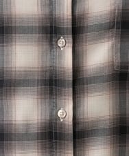OLBJD08099 eur3(エウルキューブ) 【大きいサイズ】オンブレ―チェックシャツ ブラック