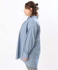 OLBJS02099 eur3(エウルキューブ) 【大きいサイズ/11号サイズあり】ドロップショルダー2WAYシャツ ライトブルー(50)