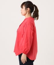 OLBKA05089 eur3(エウルキューブ) 【大きいサイズ】コットンフリルブラウス レッド(05)