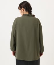OLBKA11089 eur3(エウルキューブ) 【WEB先行販売】【大きいサイズ】ポーラレース襟ブラウス カーキ(36)