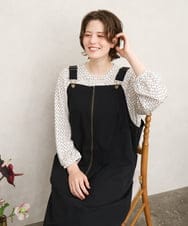 OLBKD07089 eur3(エウルキューブ) 【大きいサイズ/洗える/11号サイズあり】カスケードディテールブラウス アイボリー