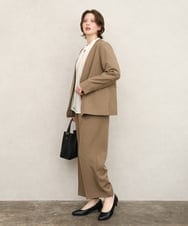 OLBKD09099 eur3(エウルキューブ) 【大きいサイズ/11号サイズあり】リボンタイフリルネックブラウス アイボリー
